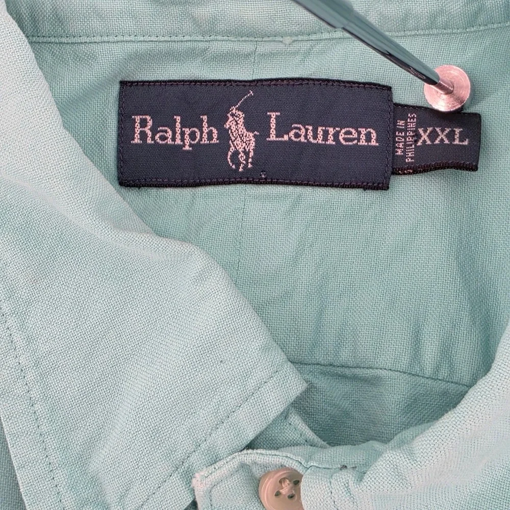 Polo Ralph‎ Lauren Mens XXL Seafoam Green Cotton Button Down Shirt XXL